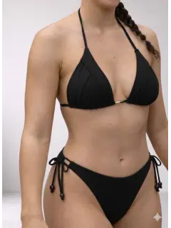 Traje de baño de 2 piezas Negro